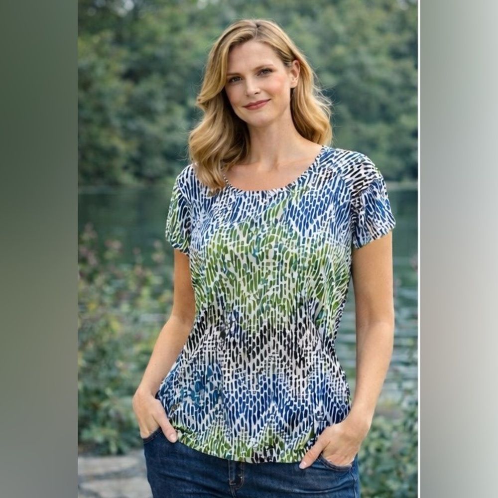 Women's Worthington short-sleeved blouse - XL